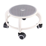 Round Rolling Low Stool Comfortable Universal Wheel Movable Mini Stool High Weight Capacity for Home Grey In Australia - Darrahopens