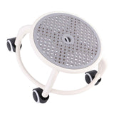 Round Rolling Low Stool Comfortable Universal Wheel Movable Mini Stool High Weight Capacity for Home Grey In Australia - Darrahopens