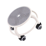 Round Rolling Low Stool Comfortable Universal Wheel Movable Mini Stool High Weight Capacity for Home Grey In Australia - Darrahopens