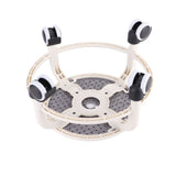 Round Rolling Low Stool Comfortable Universal Wheel Movable Mini Stool High Weight Capacity for Home Grey
