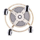 Round Rolling Low Stool Comfortable Universal Wheel Movable Mini Stool High Weight Capacity for Home Grey
