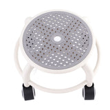 Round Rolling Low Stool Comfortable Universal Wheel Movable Mini Stool High Weight Capacity for Home Grey