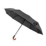 Automatic Folding Umbrella 10 Ribs Triple Folding Imitation Wood Handle Automatic Open Close Umbrella for Outdoor Gift In Australia - Darrahopens