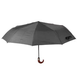 Automatic Folding Umbrella 10 Ribs Triple Folding Imitation Wood Handle Automatic Open Close Umbrella for Outdoor Gift In Australia - Darrahopens