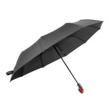 Automatic Folding Umbrella 10 Ribs Triple Folding Imitation Wood Handle Automatic Open Close Umbrella for Outdoor Gift In Australia - Darrahopens