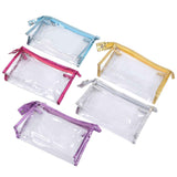 Clear Cosmetic Bag Waterproof Transparent PVC Makeup Toiletry Pouch with Handle Strap for Bathroom Travel 5pcs In Australia - Darrahopens