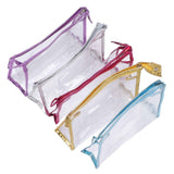Clear Cosmetic Bag Waterproof Transparent PVC Makeup Toiletry Pouch with Handle Strap for Bathroom Travel 5pcs In Australia - Darrahopens