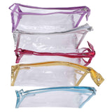 Clear Cosmetic Bag Waterproof Transparent PVC Makeup Toiletry Pouch with Handle Strap for Bathroom Travel 5pcs In Australia - Darrahopens