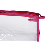 Clear Cosmetic Bag Waterproof Transparent PVC Makeup Toiletry Pouch with Handle Strap for Bathroom Travel 5pcs