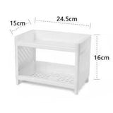 Desktop Storage Shelf Multifunctional Practical Durable Desktop Organizer for Bedroom White In Australia - Darrahopens