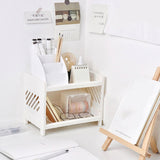 Desktop Storage Shelf Multifunctional Practical Durable Desktop Organizer for Bedroom White In Australia - Darrahopens