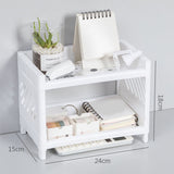 Desktop Storage Shelf Multifunctional Practical Durable Desktop Organizer for Bedroom White In Australia - Darrahopens