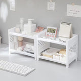 Desktop Storage Shelf Multifunctional Practical Durable Desktop Organizer for Bedroom White In Australia - Darrahopens