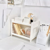 Desktop Storage Shelf Multifunctional Practical Durable Desktop Organizer for Bedroom White In Australia - Darrahopens