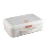Multifunctional Document Storage Box Large Capacity Two Layer Liner Home Certificate Organizer White In Australia - Darrahopens