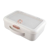 Multifunctional Document Storage Box Large Capacity Two Layer Liner Home Certificate Organizer White In Australia - Darrahopens