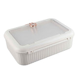 Multifunctional Document Storage Box Large Capacity Two Layer Liner Home Certificate Organizer White In Australia - Darrahopens