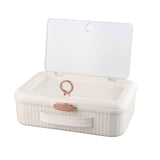 Multifunctional Document Storage Box Large Capacity Two Layer Liner Home Certificate Organizer White In Australia - Darrahopens