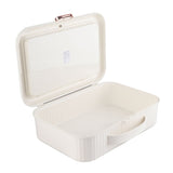 Multifunctional Document Storage Box Large Capacity Two Layer Liner Home Certificate Organizer White
