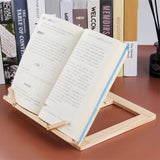 Wooden Book Stand Adjustable Book Holder Reading Stand Recipe Cookbook Holder for Kid Adult Home Wooden Clip In Australia - Darrahopens