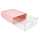 Clear Drawer Storage Box Large Capacity Desktop Drawer Storage Container Organizer for Office Pink In Australia - Darrahopens