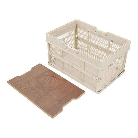 Camping Picnic Basket Foldable Large Capacity Multifunction Handheld Camping Storage Basket Camping Storage Box Grey White M In Australia - Darrahopens
