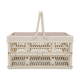 Camping Picnic Basket Foldable Large Capacity Multifunction Handheld Camping Storage Basket Camping Storage Box Grey White M In Australia - Darrahopens