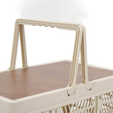 Camping Picnic Basket Foldable Large Capacity Multifunction Handheld Camping Storage Basket Camping Storage Box Grey White M In Australia - Darrahopens