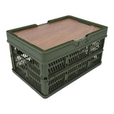 Camping Picnic Basket Foldable Large Capacity Multifunction Handheld Camping Storage Basket Camping Storage Box Green S