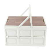 Camp Box Outdoor Camping Portable Storage Box with Handle Removable Foldable Camping Portable Wooden Lid Storage Box S In Australia - Darrahopens