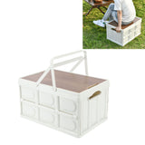 Camp Box Outdoor Camping Portable Storage Box with Handle Removable Foldable Camping Portable Wooden Lid Storage Box S In Australia - Darrahopens