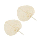 2 Pcs Handheld Leaf Braided Fan Handmade Bamboo Straw Chinese Craft Fan for Decoration In Australia - Darrahopens