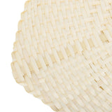 2 Pcs Handheld Leaf Braided Fan Handmade Bamboo Straw Chinese Craft Fan for Decoration