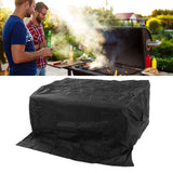 BBQ Grill Cover Waterproof Oxford Cloth Outdoor Rainproof Dustproof Sunproof Built in Grill Top Cover Grill Cover Black