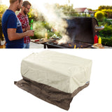 BBQ Grill Cover Waterproof Oxford Cloth Outdoor Rainproof Dustproof Sunproof Built in Grill Top Cover Grill Cover Beige Coffe Color Blocking In Australia - Darrahopens