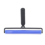 High Adhesion Blue Silicone Dust Roller Manual Dust Removal Roller Anti Static Cleaner Tool with Black Plastic Handle 10in