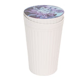 Portable Car Ashtray with Lid Double Smoke Hole White Car Covered Ashtray for Home Use Outdoor Travel