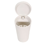 Portable Car Ashtray with Lid Double Smoke Hole White Car Covered Ashtray for Home Use Outdoor Travel
