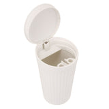 Portable Car Ashtray with Lid Double Smoke Hole White Car Covered Ashtray for Home Use Outdoor Travel