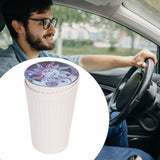 Portable Car Ashtray with Lid Double Smoke Hole White Car Covered Ashtray for Home Use Outdoor Travel