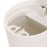 Portable Car Ashtray with Lid Double Smoke Hole White Car Covered Ashtray for Home Use Outdoor Travel