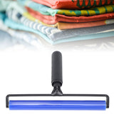 Static Roller Dust Removal Roller Super Sticky Blue Silicone Soft Static Action Cleaner Roller with Black Handle 8in