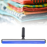 Static Roller Dust Removal Roller Super Sticky Blue Silicone Soft Static Action Cleaner Roller with Black Handle 18in
