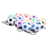 14pcs PVC Soccer Keychains Key Ring Football Keychains Waterproof Football Keyrings Sport Ball Key Chain Pull On Closure
