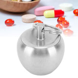 Portable Medicine Bottle Stainless Steel Mini Capsules Box Daily Medicine Container Case with Bead Chain for Outdoor Camping Travel