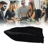 Hooded Cloak Large Witch Cape Black Velvet Comfortable to Wear Soft Touch Costume Cloak for Party Cosplay Roleplay