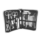26PCS Manicure Set Black Nail Clippers Set Carbon Steel Manicure Tools Kit for Home Salon