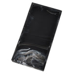 Silicone Storage Tray Shatterproof Key Finger Ring Countertop Sink Vanity Soap Dispenser Tray for Bathroom Marbling Black