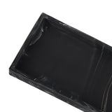 Silicone Storage Tray Shatterproof Key Finger Ring Countertop Sink Vanity Soap Dispenser Tray for Bathroom Marbling Black