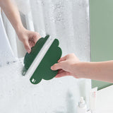 Water Blade PP Silicone Squeegee Efficient Fog Removal Hangable Mini Water Wiper for Bathroom Kitchen Window Green